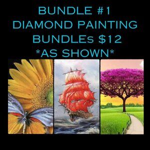 BUNDLE #1 of Diamond Painting - 3 in Bundle